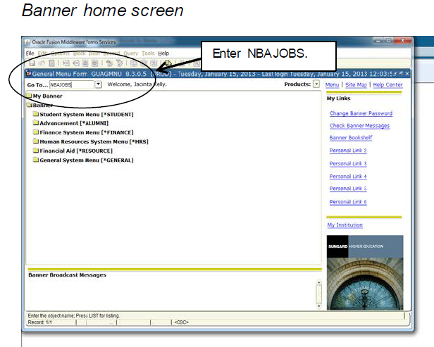 NBAJOBS home screen
