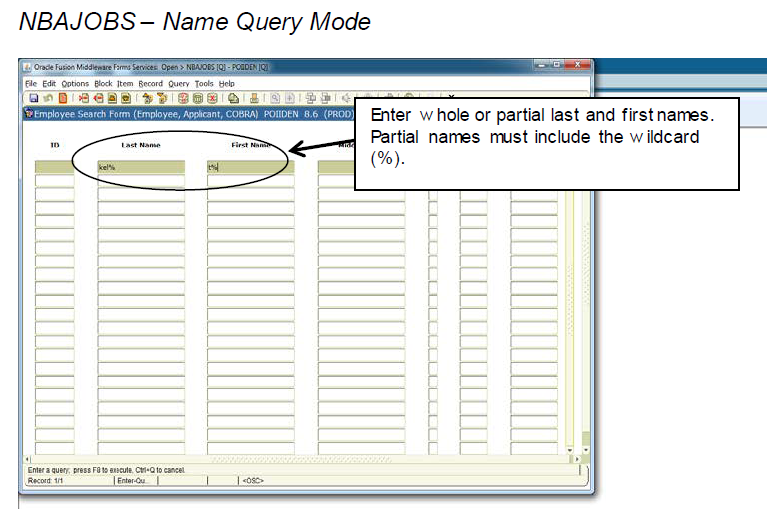 Name Query Mode