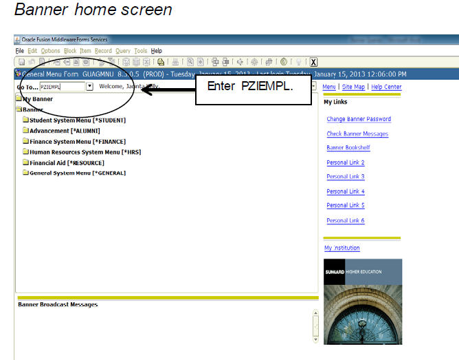 Entering code for Employment Verification Form